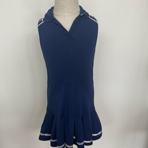 Tennis Dress Navy Blue with White Trim